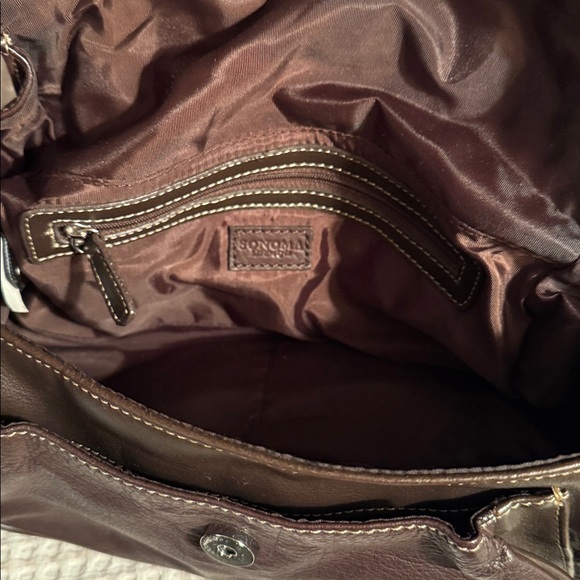 Brown Leather Shoulder Bag by Sonoma Life & Style - Picture 6 of 8